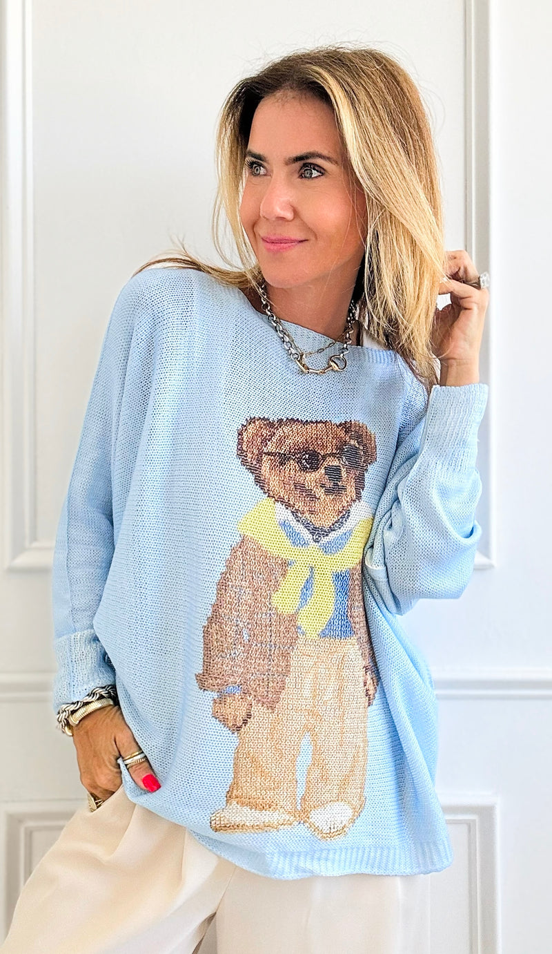 Beary Cool Italian St Tropez Knit-140 Sweaters-Italianissimo-Coastal Bloom Boutique, find the trendiest versions of the popular styles and looks Located in Indialantic, FL