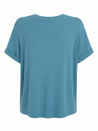 Rolled Sleeve Lounge Top - Denim