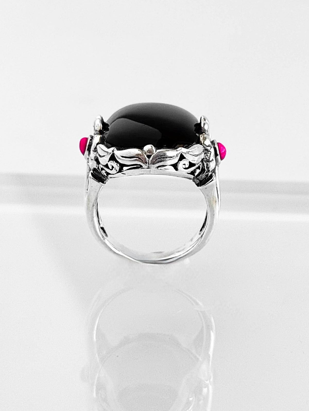 Chunky Midnight Bloom Ring-230 Jewelry-Oriental Treasure-Coastal Bloom Boutique, find the trendiest versions of the popular styles and looks Located in Indialantic, FL