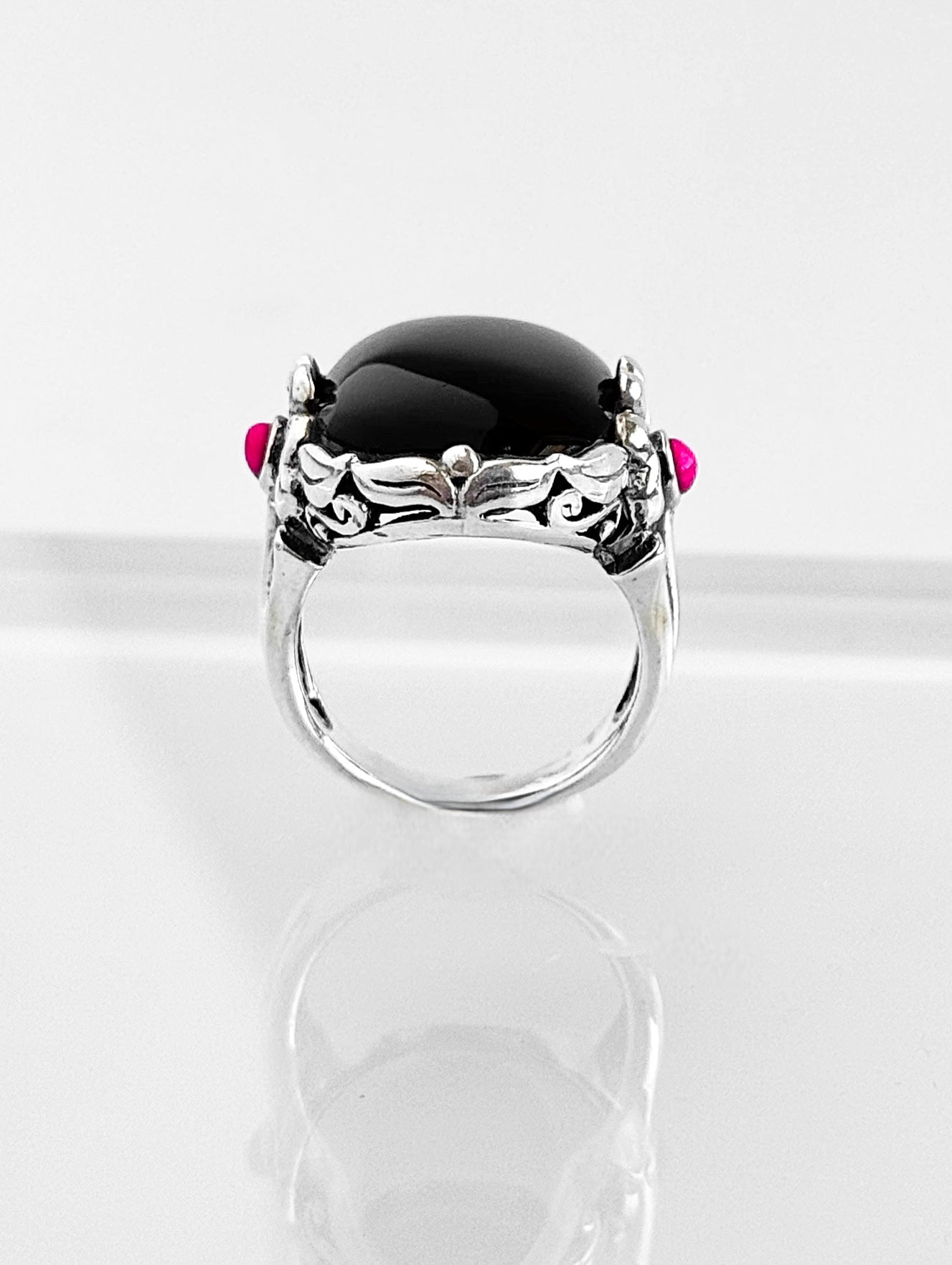 Chunky Midnight Bloom Ring-230 Jewelry-Oriental Treasure-Coastal Bloom Boutique, find the trendiest versions of the popular styles and looks Located in Indialantic, FL