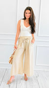 Petal Pleats Wide-Leg Italian Pant-100 Pants-CLEAR S-Coastal Bloom Boutique, find the trendiest versions of the popular styles and looks Located in Indialantic, FL
