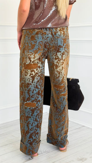 Patchwork Mineral Wash Pants