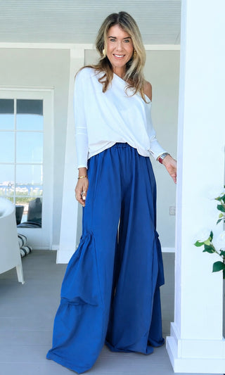 Moon Big Pocket Italian Pants - Cobalt Blue