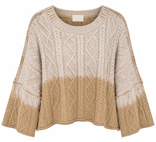Sunset Layers Cable Knit- Beige
