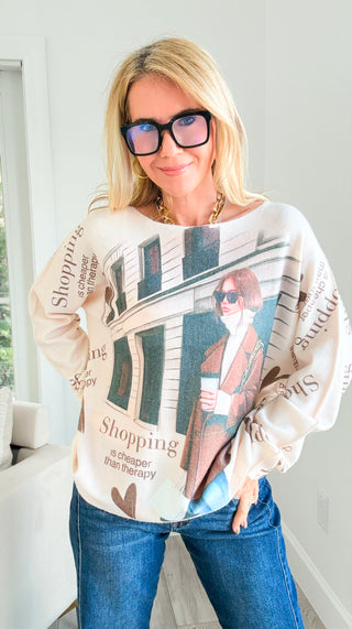 Coffee Is Therapy Italian St Moritz Sweater