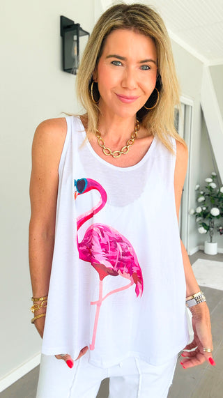 Flamingo Sleeveless Italian Tank