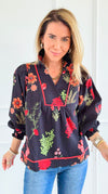 Textured Tropic Top-110 Long Sleeve Tops-Umgee-Coastal Bloom Boutique, find the trendiest versions of the popular styles and looks Located in Indialantic, FL