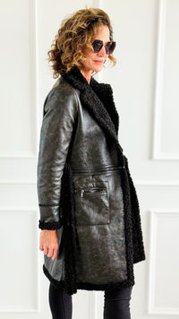 Midnight Embrace Coat-160 Jackets-ROUSSEAU-Coastal Bloom Boutique, find the trendiest versions of the popular styles and looks Located in Indialantic, FL