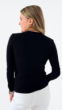Timeless Ribbed Knit Top - Black-110 Long Sleeve Tops-Mono B-Coastal Bloom Boutique, find the trendiest versions of the popular styles and looks Located in Indialantic, FL