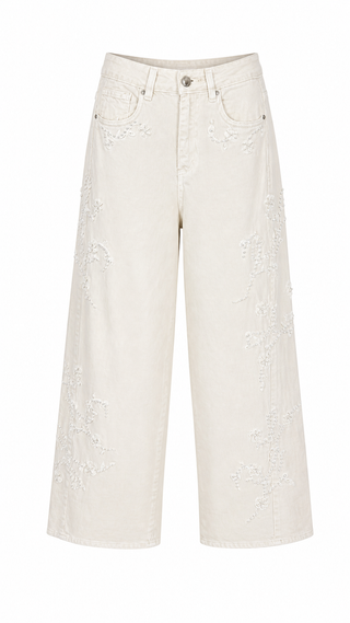 Pearl Bloom Embroidered Jeans