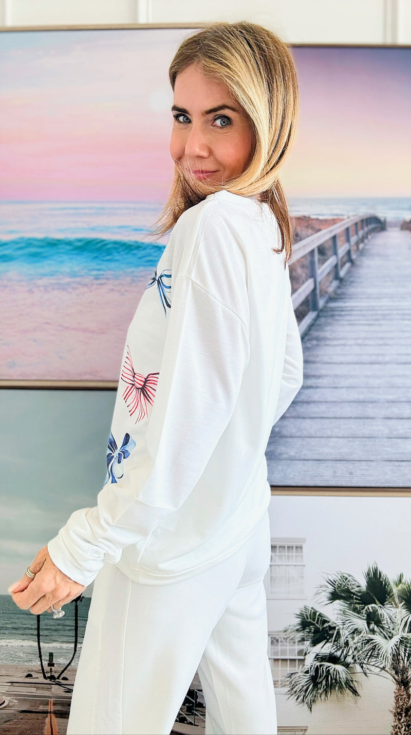 Patriotic Coquette Sweatshirt-130 Long Sleeve Tops-Phil Love-Coastal Bloom Boutique, find the trendiest versions of the popular styles and looks Located in Indialantic, FL