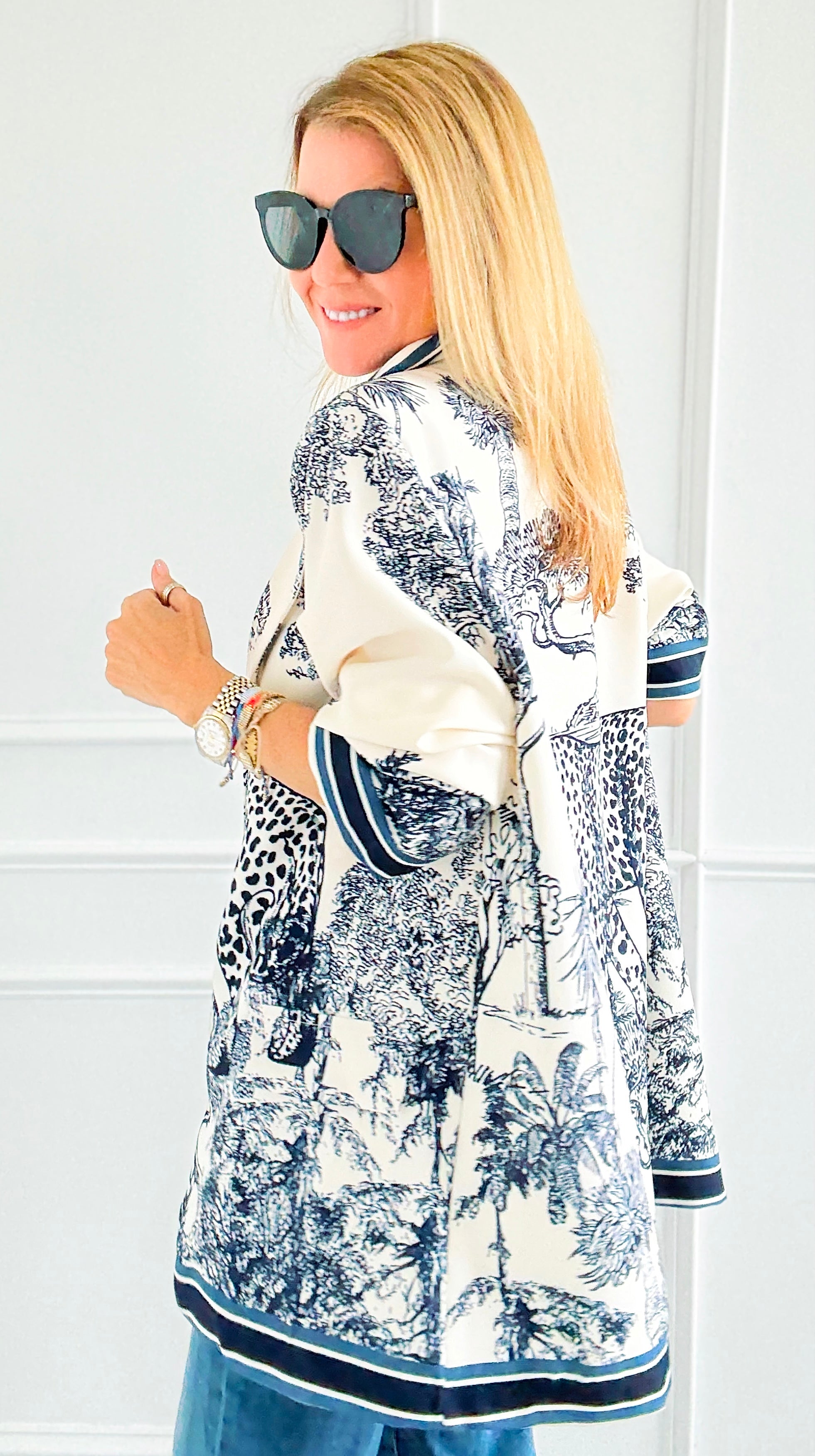 Adorable Majesty Italian Blazer-160 Jackets-Italianissimo-Coastal Bloom Boutique, find the trendiest versions of the popular styles and looks Located in Indialantic, FL