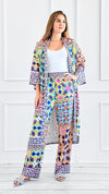 Vibrant Mosaic Kimono Set-210 Loungewear/Sets-Rousseau-Coastal Bloom Boutique, find the trendiest versions of the popular styles and looks Located in Indialantic, FL