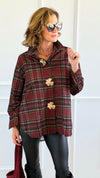 Plaid Petals Corduroy Italian Blouse-110 Long Sleeve Tops-TATTOO Z-Coastal Bloom Boutique, find the trendiest versions of the popular styles and looks Located in Indialantic, FL