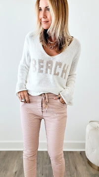 Love Endures Italian Jogger - Vintage Rose-180 Joggers-Germany-Coastal Bloom Boutique, find the trendiest versions of the popular styles and looks Located in Indialantic, FL