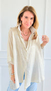 Glow Drift Italian Button Top-170 Bottoms-SEÑORITA C-Coastal Bloom Boutique, find the trendiest versions of the popular styles and looks Located in Indialantic, FL