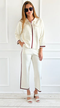 Refined Campus Buttoned Jacket -Ivory-160 Jackets-Joh Apparel-Coastal Bloom Boutique, find the trendiest versions of the popular styles and looks Located in Indialantic, FL