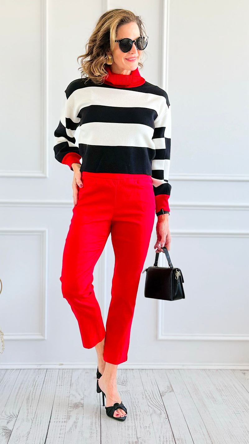 Weekend Muse Slim Ankle Pant-Red-100 Pants-spin usa-Coastal Bloom Boutique, find the trendiest versions of the popular styles and looks Located in Indialantic, FL