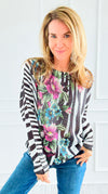 Striped Mirage Italian St Tropez Sweater-140 Sweaters-Italianissimo-Coastal Bloom Boutique, find the trendiest versions of the popular styles and looks Located in Indialantic, FL