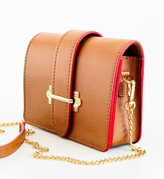 Level Up Italian Crossbody Bag- Camel-240 Bags-LE BORSETTE-Coastal Bloom Boutique, find the trendiest versions of the popular styles and looks Located in Indialantic, FL