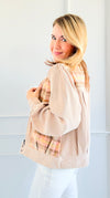 Cozy Plaid Contrast Jacket-160 Jackets-mystree-Coastal Bloom Boutique, find the trendiest versions of the popular styles and looks Located in Indialantic, FL