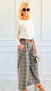 Check Pleated & Belt Italian Pant-100 Pants-AZUL MONACO-Coastal Bloom Boutique, find the trendiest versions of the popular styles and looks Located in Indialantic, FL