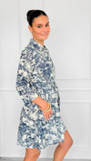 Bonsai Dreamscape Italian Button Down Dress-200 Dresses/Jumpsuits/Rompers-FH GROUP-Coastal Bloom Boutique, find the trendiest versions of the popular styles and looks Located in Indialantic, FL