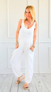 Easy Living Italian Pant - White-170 Bottoms-Tempo-Coastal Bloom Boutique, find the trendiest versions of the popular styles and looks Located in Indialantic, FL