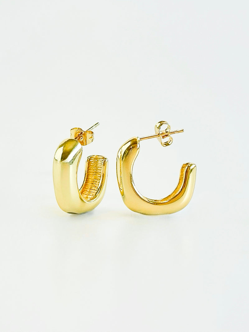 Mini Luxe Squared Hoop Earring-230 Jewelry-NYC-Coastal Bloom Boutique, find the trendiest versions of the popular styles and looks Located in Indialantic, FL