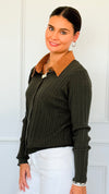 Cable Stitch Italian Button Cardigan- Olive-170 Bottoms-Italianissimo-Coastal Bloom Boutique, find the trendiest versions of the popular styles and looks Located in Indialantic, FL