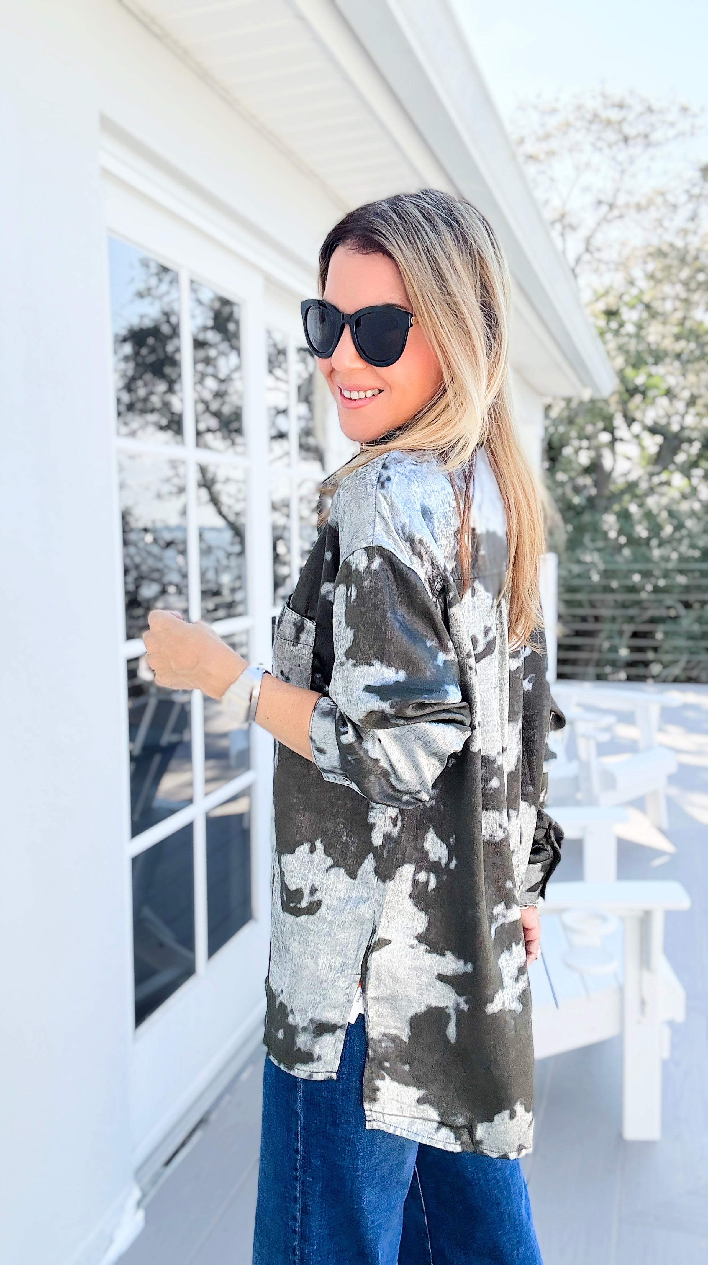 Shine Forward Shirt-110 Long Sleeve Tops-Umgee-Coastal Bloom Boutique, find the trendiest versions of the popular styles and looks Located in Indialantic, FL