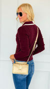 Poetry Club Knit Cardigan - Burgundy-140 Sweaters-LOVE TREE-Coastal Bloom Boutique, find the trendiest versions of the popular styles and looks Located in Indialantic, FL