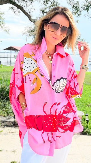 Lobster Roll Italian Button Down Top