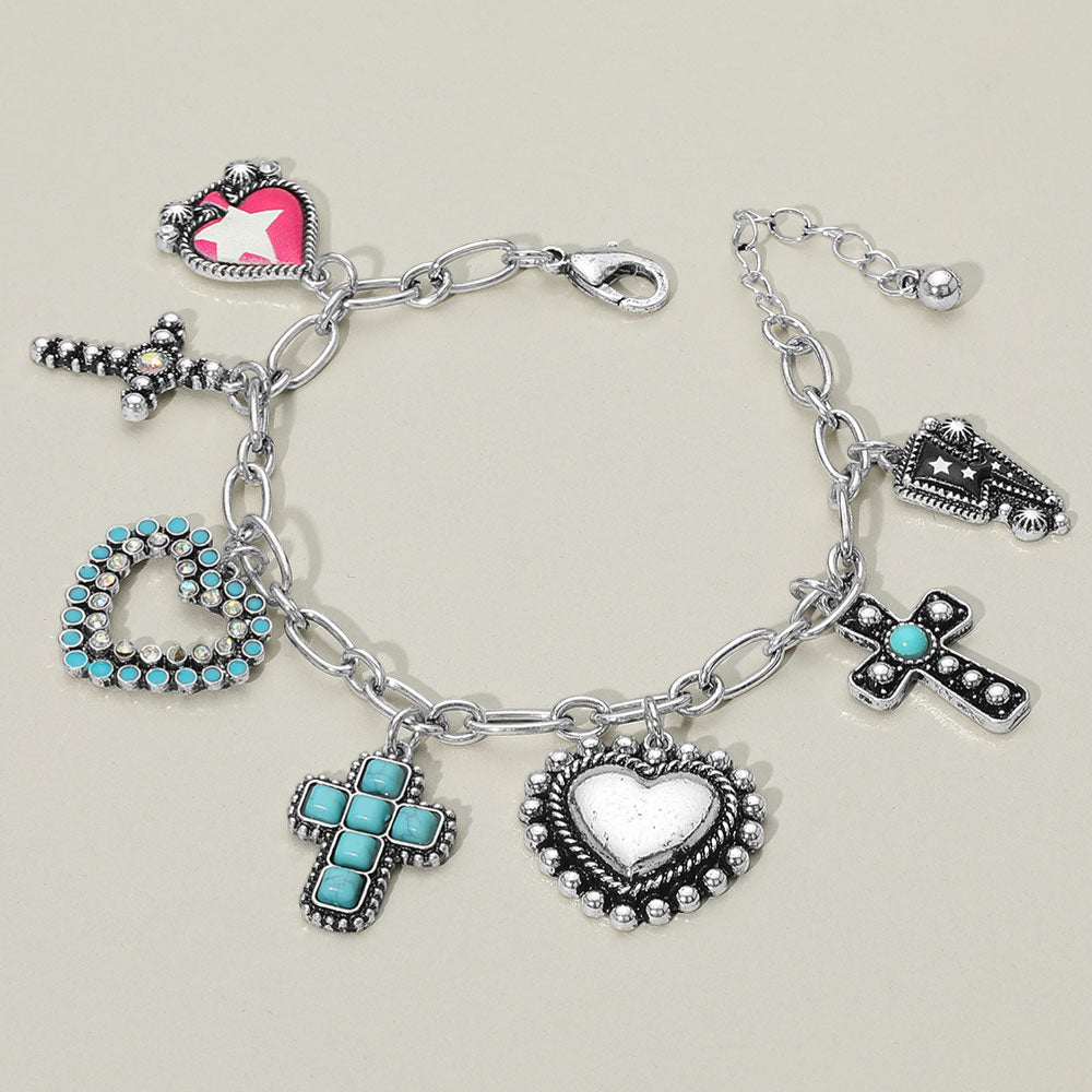 Divine Whimsy Charm Bracelet-230 Jewelry-NYW-Coastal Bloom Boutique, find the trendiest versions of the popular styles and looks Located in Indialantic, FL
