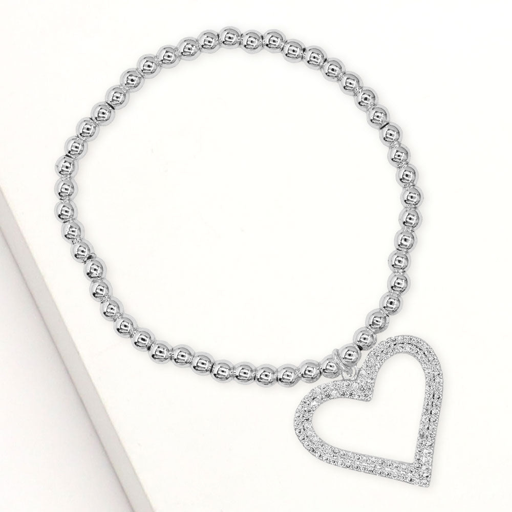 Heart Glow Charm Bracelet-230 Jewelry-NYW-Coastal Bloom Boutique, find the trendiest versions of the popular styles and looks Located in Indialantic, FL