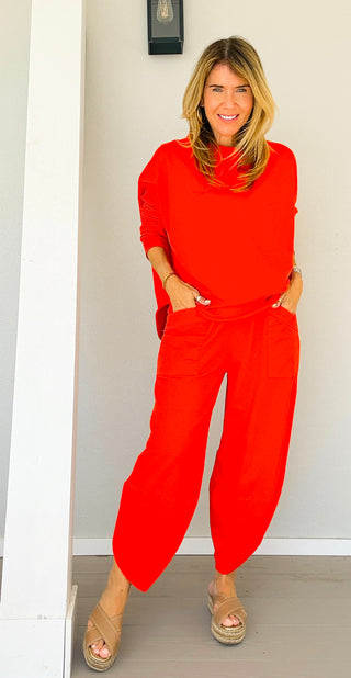 La Spezia Italian Barrel Cotton Set - Red Orange