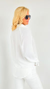 Ocean Breeze Blouse Top-130 Long sleeve top-Must Have-Coastal Bloom Boutique, find the trendiest versions of the popular styles and looks Located in Indialantic, FL