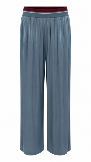 Contrast Waist Pants - Slate