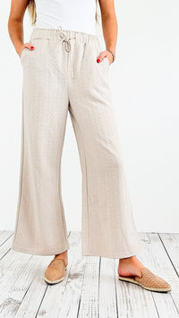 Weekend Relax Knit Pants-170 Bottoms-Jodifl-Coastal Bloom Boutique, find the trendiest versions of the popular styles and looks Located in Indialantic, FL