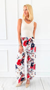 Garden Grove Italian Pant- Red-100 Pants-Italianissimo-Coastal Bloom Boutique, find the trendiest versions of the popular styles and looks Located in Indialantic, FL