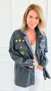 Ranked-Up Italian Jacket- Dark Gray-160 Jackets-V SKY-Coastal Bloom Boutique, find the trendiest versions of the popular styles and looks Located in Indialantic, FL