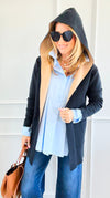 Bonded Color-Blocked Hooded Jacket-160 Jackets-Z STUDIO-Coastal Bloom Boutique, find the trendiest versions of the popular styles and looks Located in Indialantic, FL