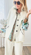 Royal Hunt Fur Collar Jacket - Ivory-150 Cardigan Layers-Dolce Cabo-Coastal Bloom Boutique, find the trendiest versions of the popular styles and looks Located in Indialantic, FL