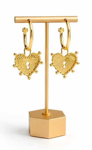 Locked in Love Hoop Earring