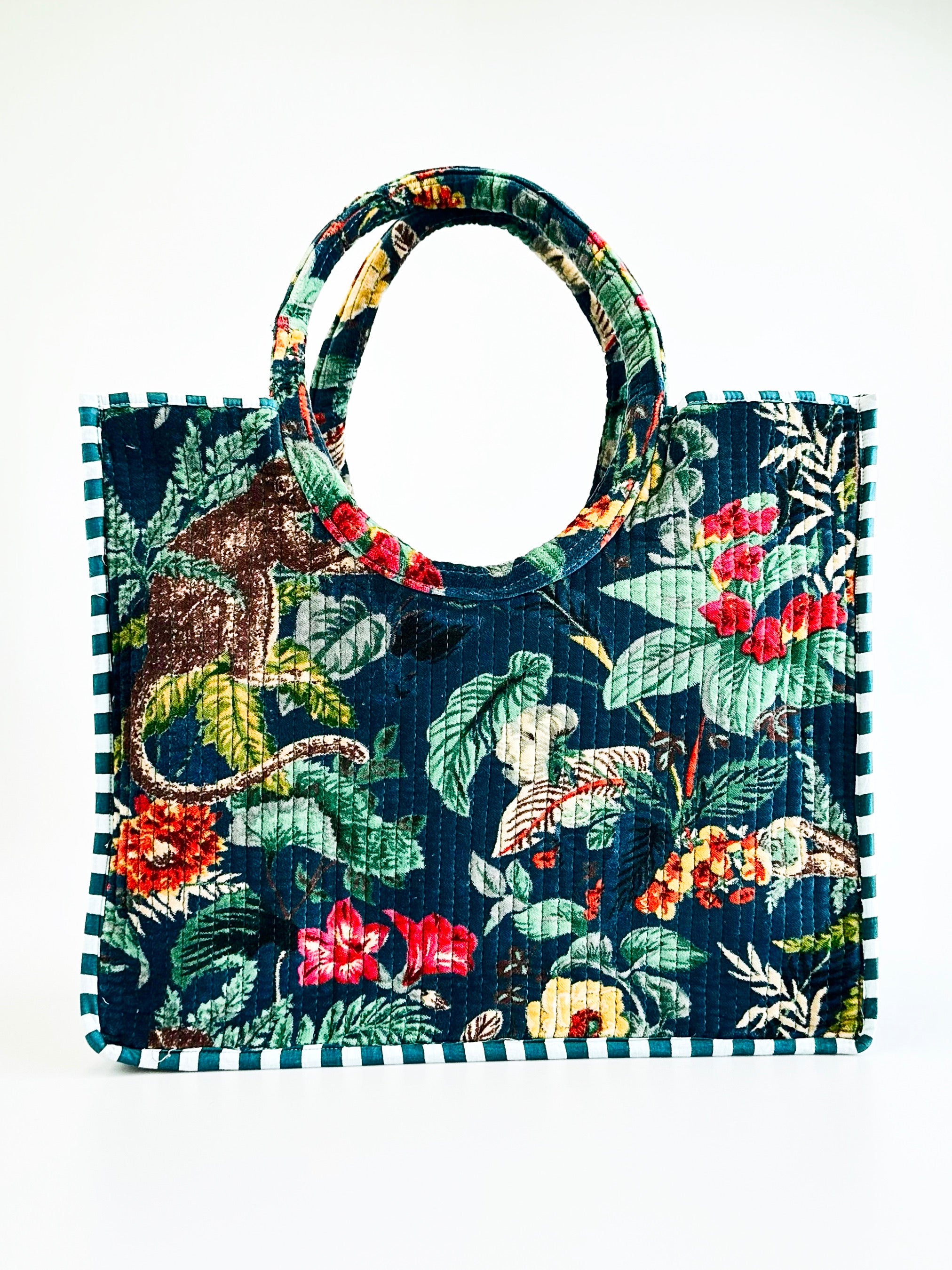 Tropical Haven Oversized Tote Bag-240 Bags-bhavnas boutique-Coastal Bloom Boutique, find the trendiest versions of the popular styles and looks Located in Indialantic, FL