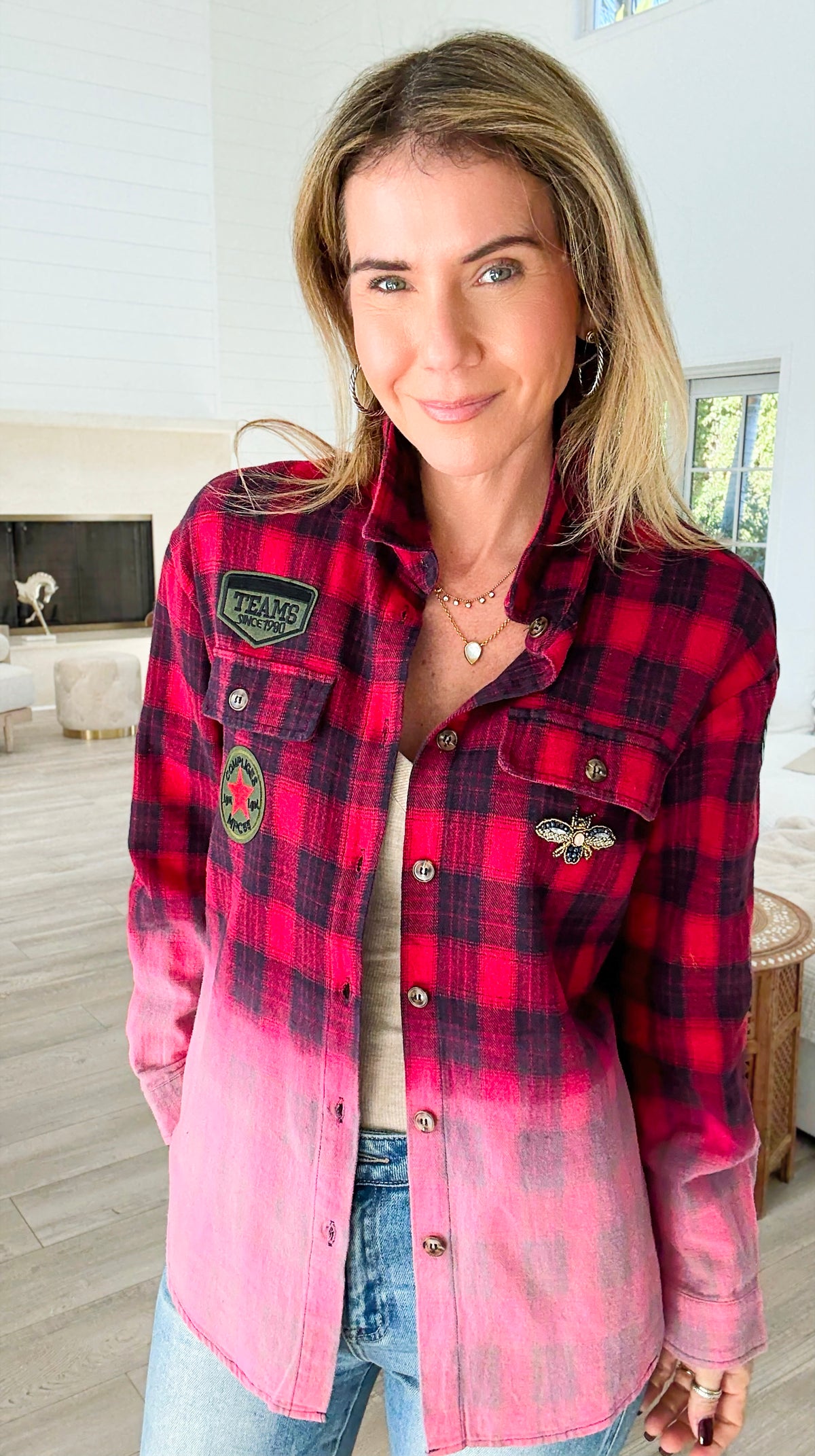 CB Custom - Regal Rebelion Plaid Top-110 Long Sleeve Tops-Anniewear / Holly-Coastal Bloom Boutique, find the trendiest versions of the popular styles and looks Located in Indialantic, FL