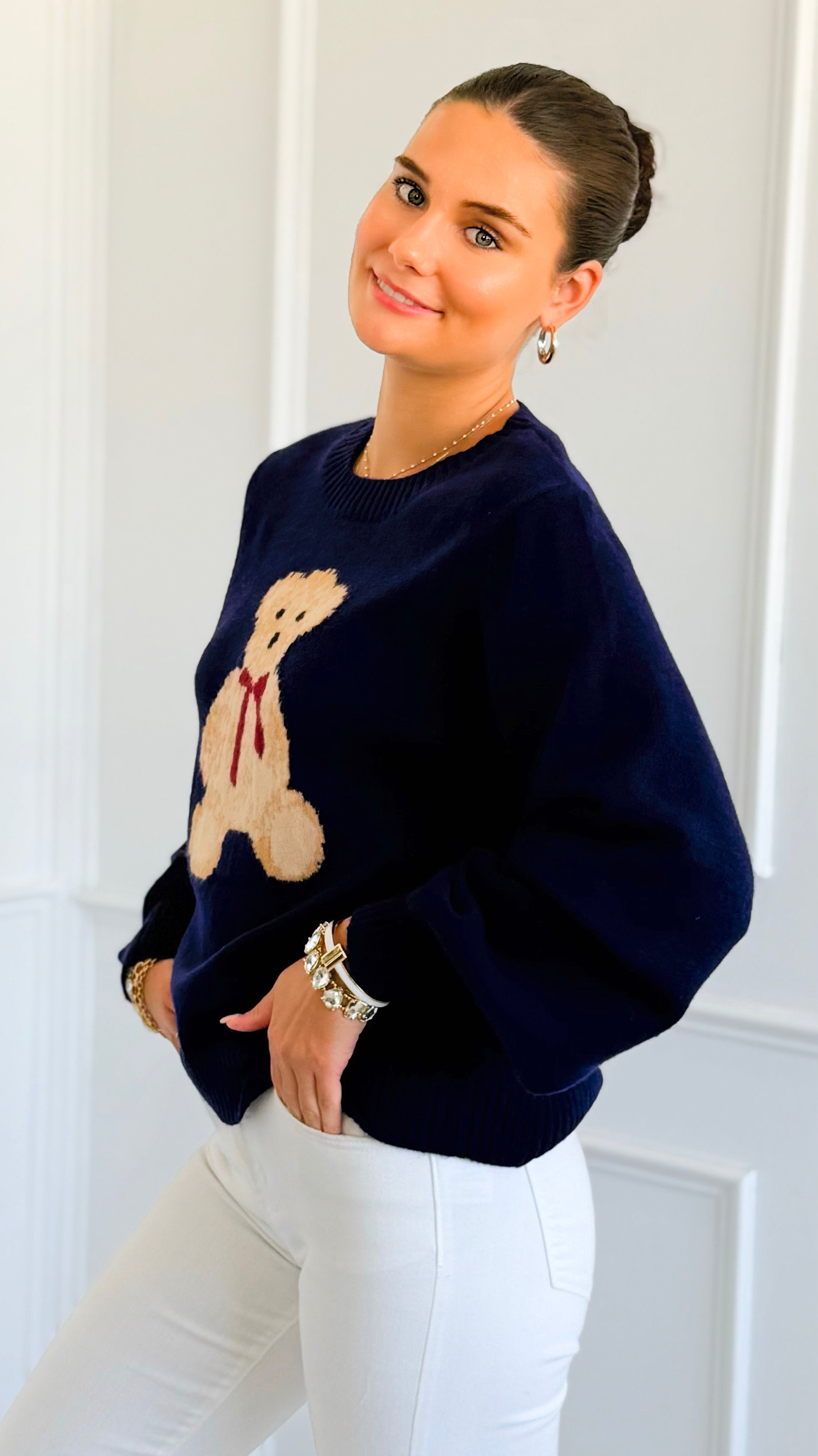 Teddy Talk Knit Sweater-140 Sweaters-JODIFL-Coastal Bloom Boutique, find the trendiest versions of the popular styles and looks Located in Indialantic, FL