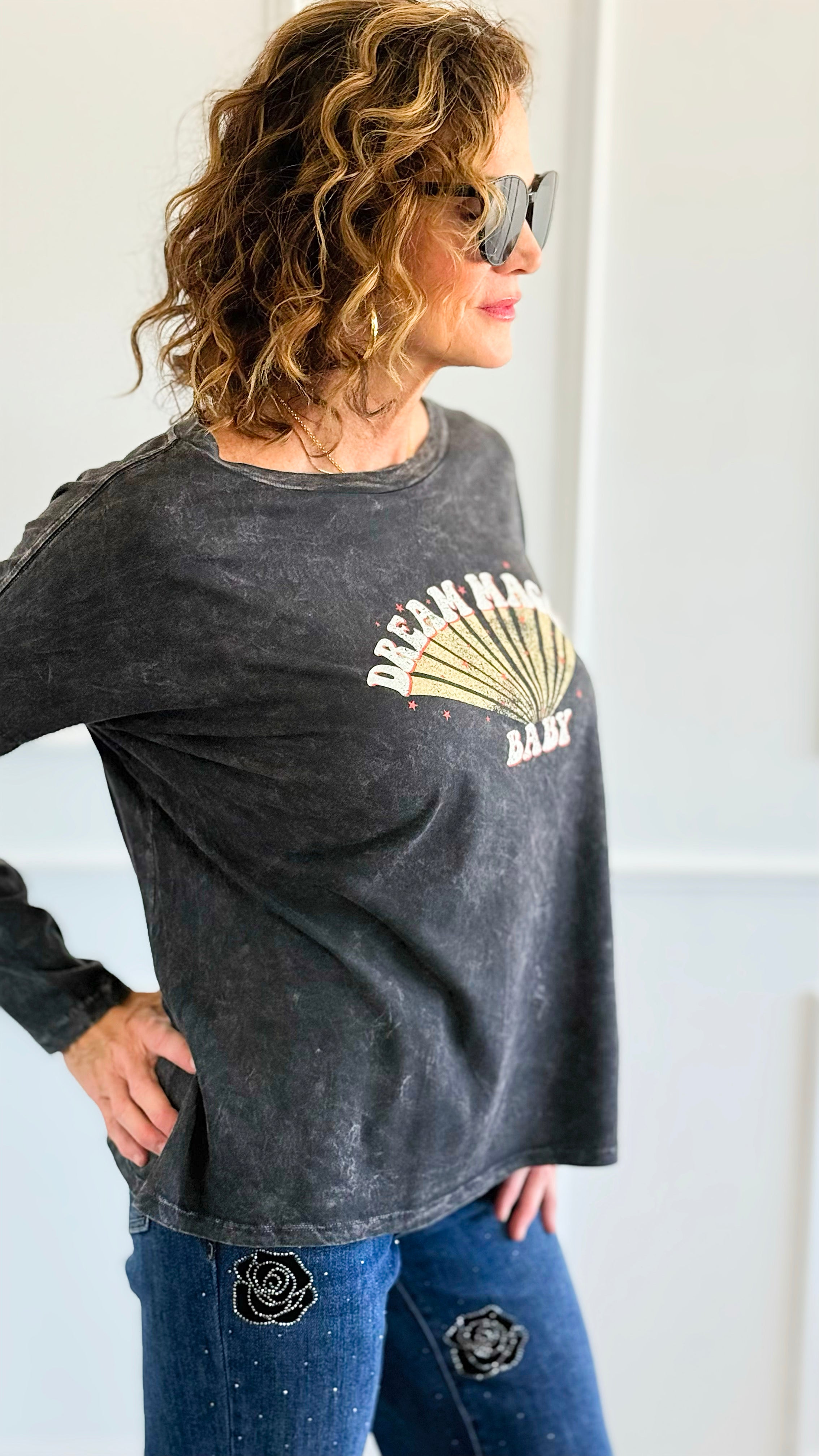 Starlit Dreams Top-130 Long Sleeve Tops-ROUSSEAU-Coastal Bloom Boutique, find the trendiest versions of the popular styles and looks Located in Indialantic, FL