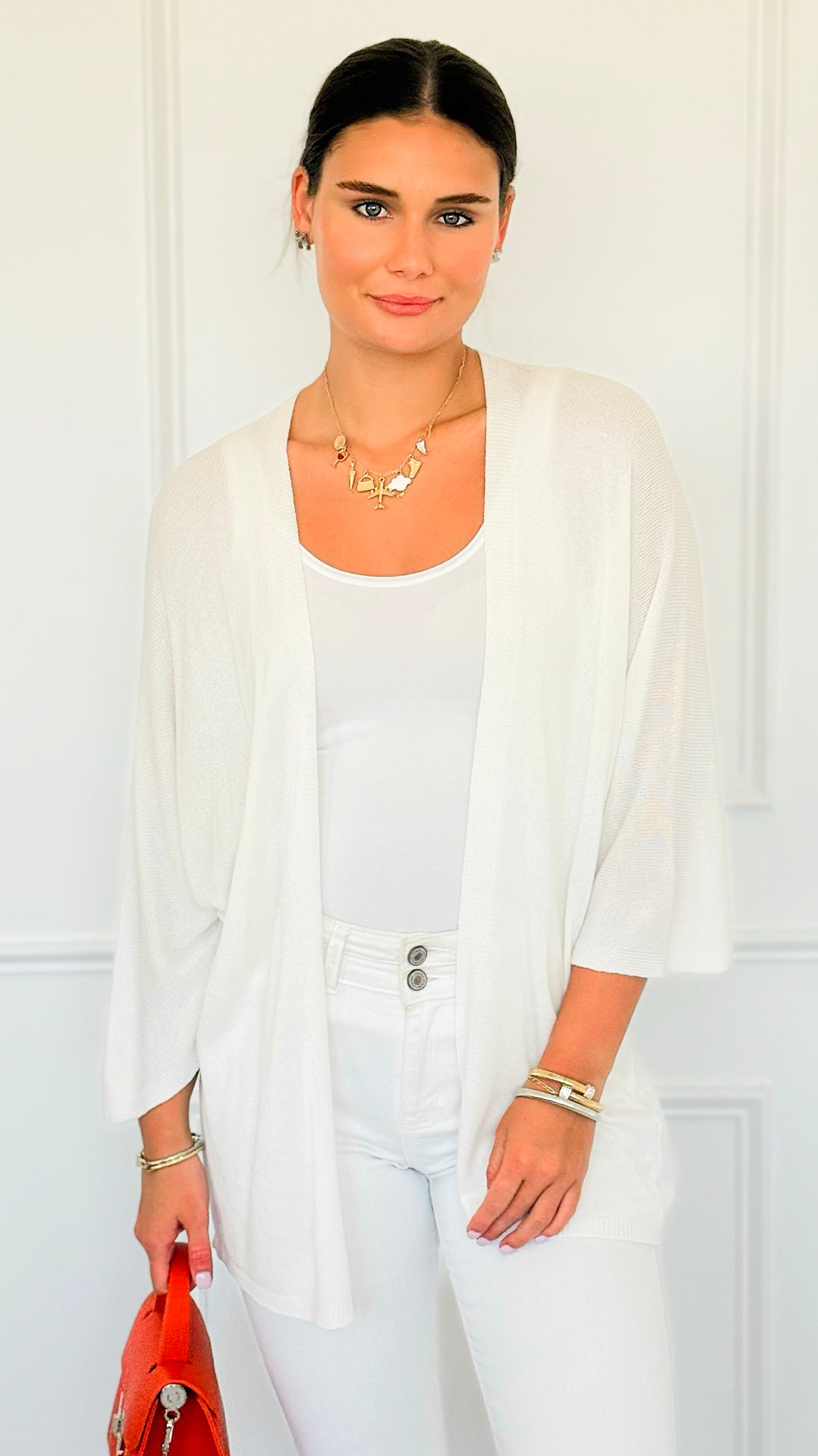 Sunday Italian Modal Cardigan- Off White-150 Cardigan Layers-Italianissimo-Coastal Bloom Boutique, find the trendiest versions of the popular styles and looks Located in Indialantic, FL