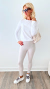 Butter Soft Basic Full Length Leggings - Chrome-210 Loungewear/Sets-Rae Mode-Coastal Bloom Boutique, find the trendiest versions of the popular styles and looks Located in Indialantic, FL